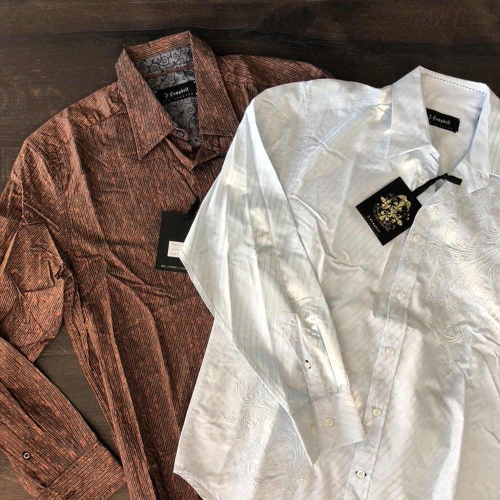 Two NWT J. Campbell Button Shirts Large